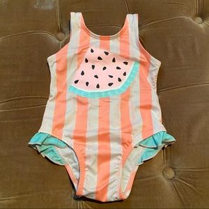 Cat & Jack watermelon one piece swimsuit size 2T - L